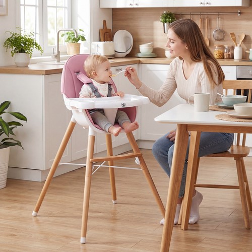Baby high chair wooden - wooden, feeding