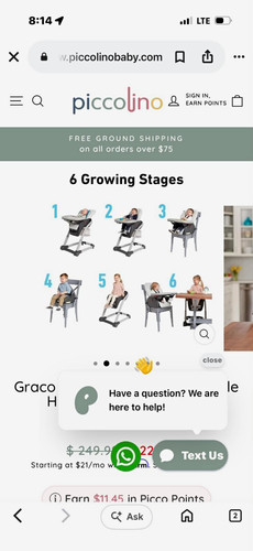 Graco high chair - high,