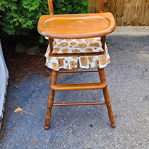 Wooden baby high - wooden, chair