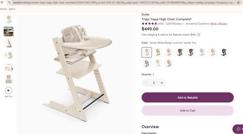Stokke tripp trapp high chair - tripp,