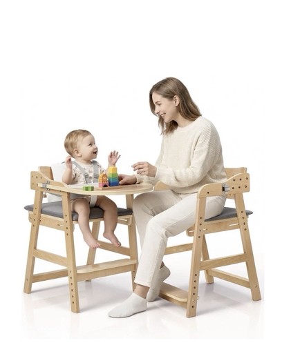 Wooden baby high - wooden, for