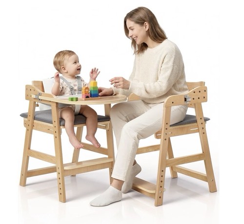Wooden baby high chair for - wooden,