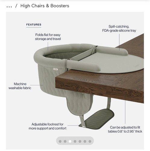 Lalo hook high chair sage - hook, chair-